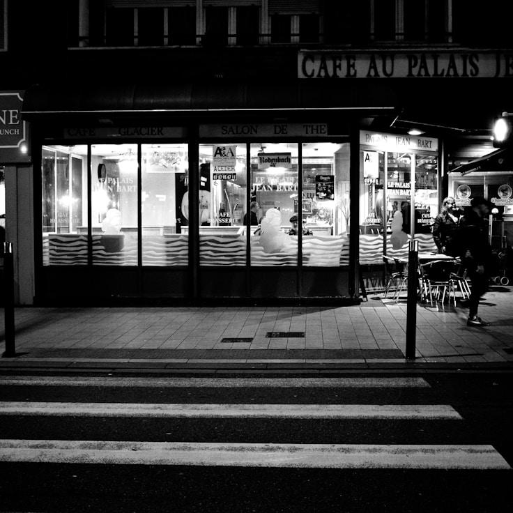 Entertainment zone at night in United Kingdom